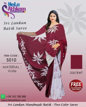 sri lankan batik saree handmade