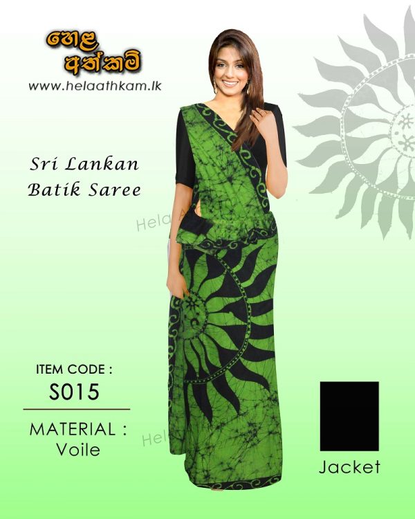 batik_saree_green_black