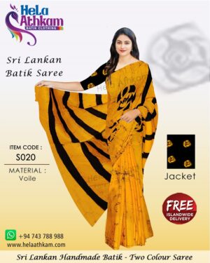 sri lankan batik saree handmade