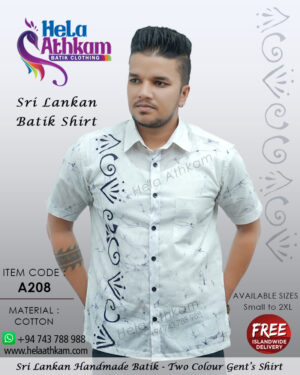 sri lankan batik shirt handmade