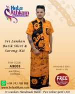 sri lankan batik shirt sarong handmade