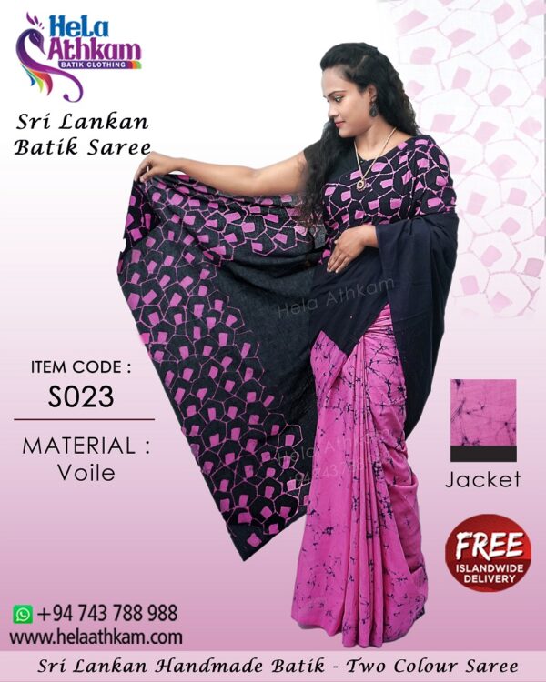 sri lankan batik saree handmade