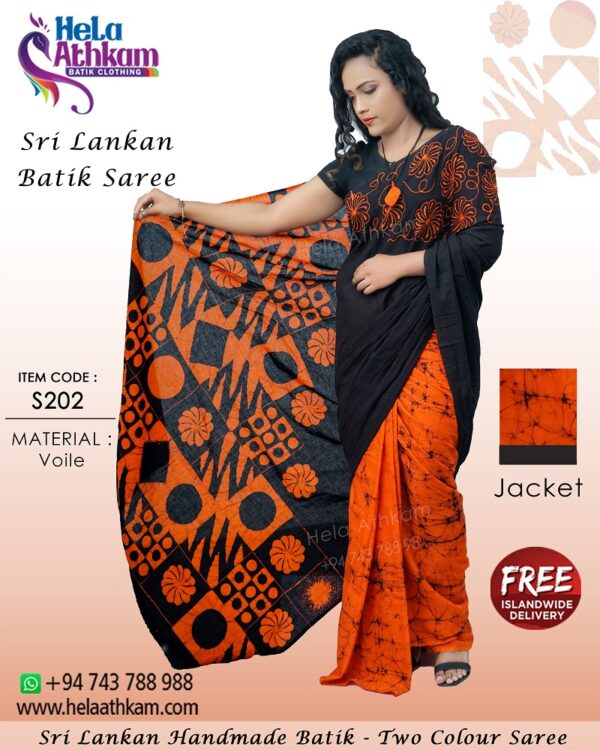 sri lankan batik saree handmade