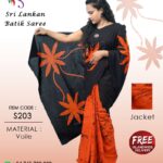 sri lankan batik saree handmade