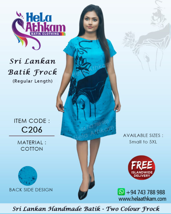 sri lankan batik frock handmade