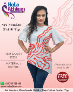 sri lankan batik ladies top handmade