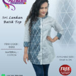 sri lankan batik ladies top handmade