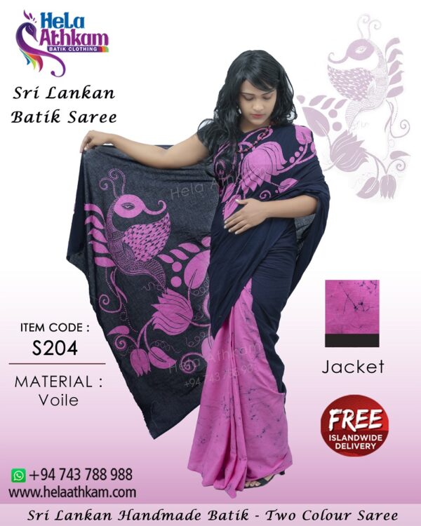 sri lankan batik saree handmade