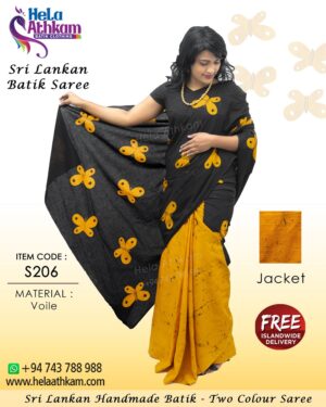 sri lankan batik saree handmade