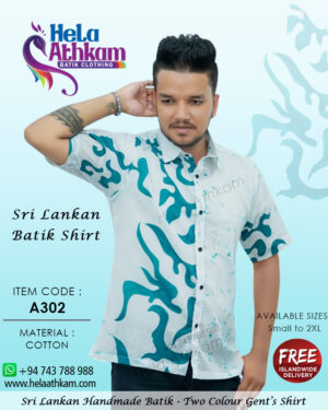 sri lankan batik shirt handmade