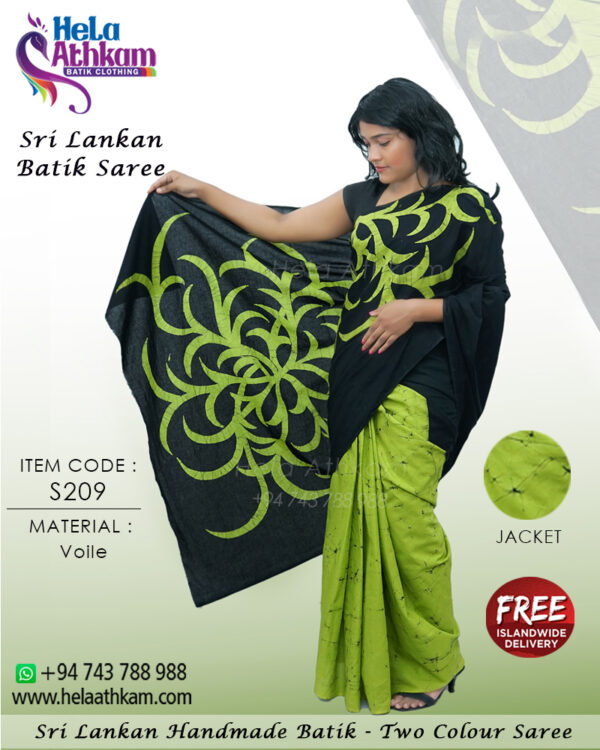 sri lankan batik saree handmade