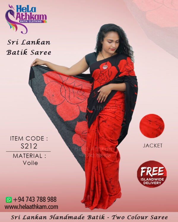 sri lankan batik saree handmade