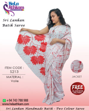 sri lankan batik saree handmade