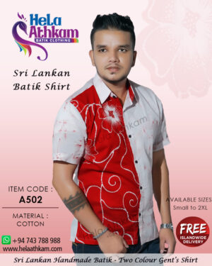 sri lankan batik shirt handmade