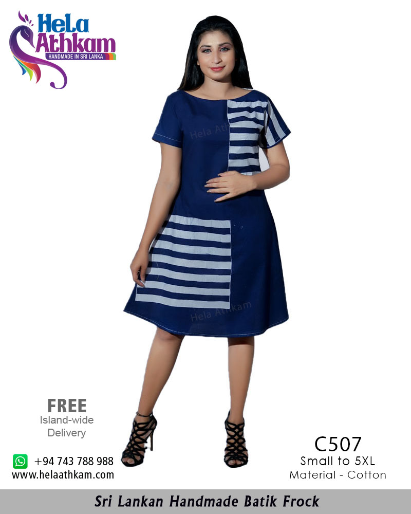 C507 web batik frock handmade bathik