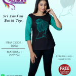 sri lankan batik ladies top handmade