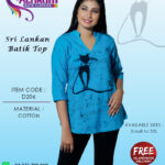 sri lankan batik ladies top handmade