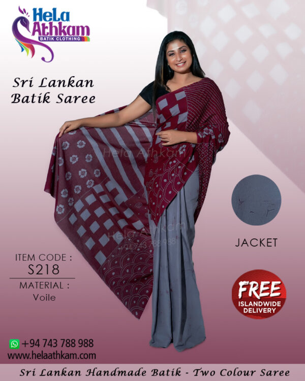 sri lankan batik saree handmade