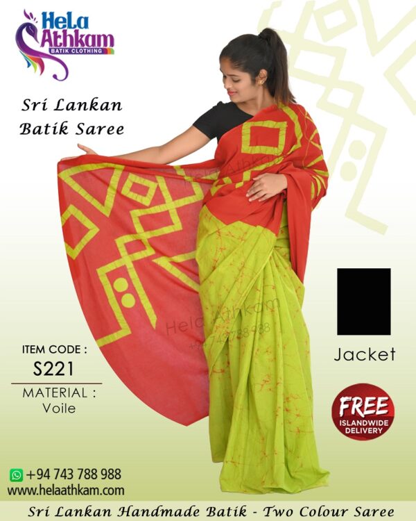 sri lankan batik saree handmade