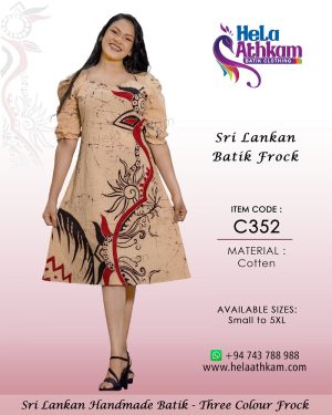 sri_lankan_traditional_handmade_batik_frock_beige
