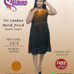 sri lankan batik frock handmade
