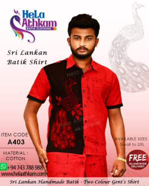 sri lankan batik shirt handmade