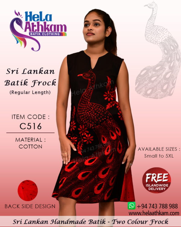 sri lankan batik frock handmade