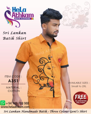 sri lankan batik shirt handmade