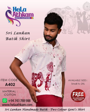 sri lankan batik shirt handmade