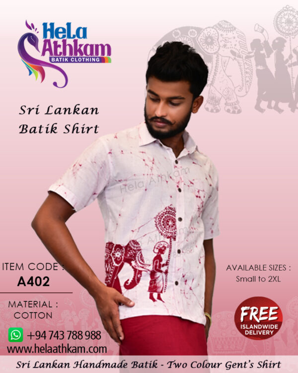 sri lankan batik shirt handmade