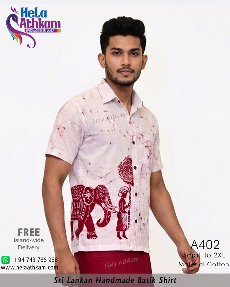 A402 web batik shirt handmade bathik