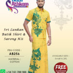sri lankan batik shirt sarong handmade