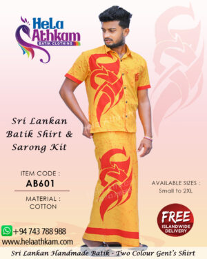 sri lankan batik shirt sarong handmade