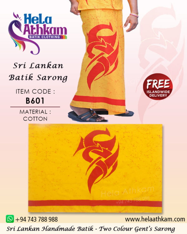 sri lankikan batik sarong handmade