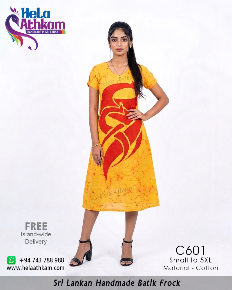 Hela Athkam Handmade Batik Frock – C224 batik frock handmade bathik