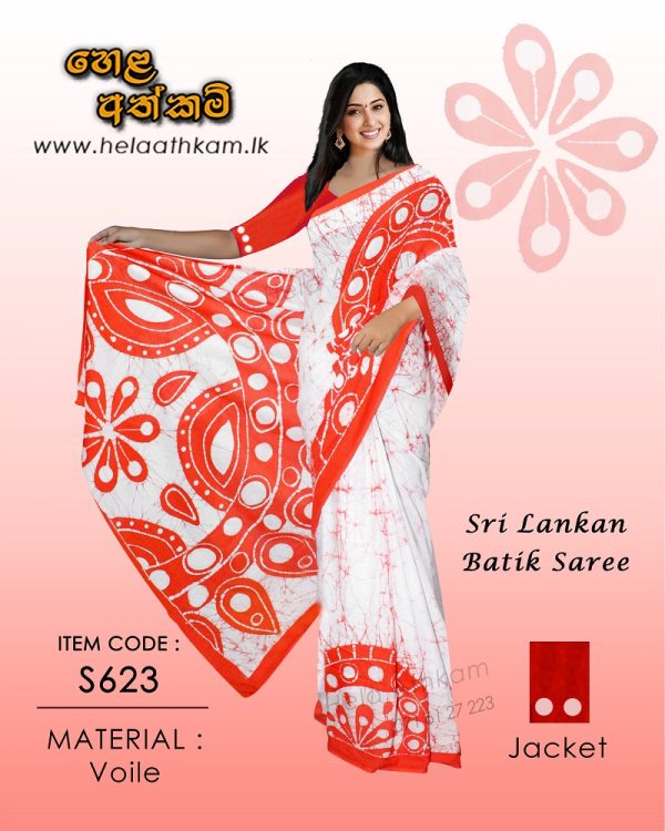 batik_saree_orange_white