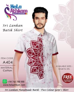 sri lankan batik shirt handmade