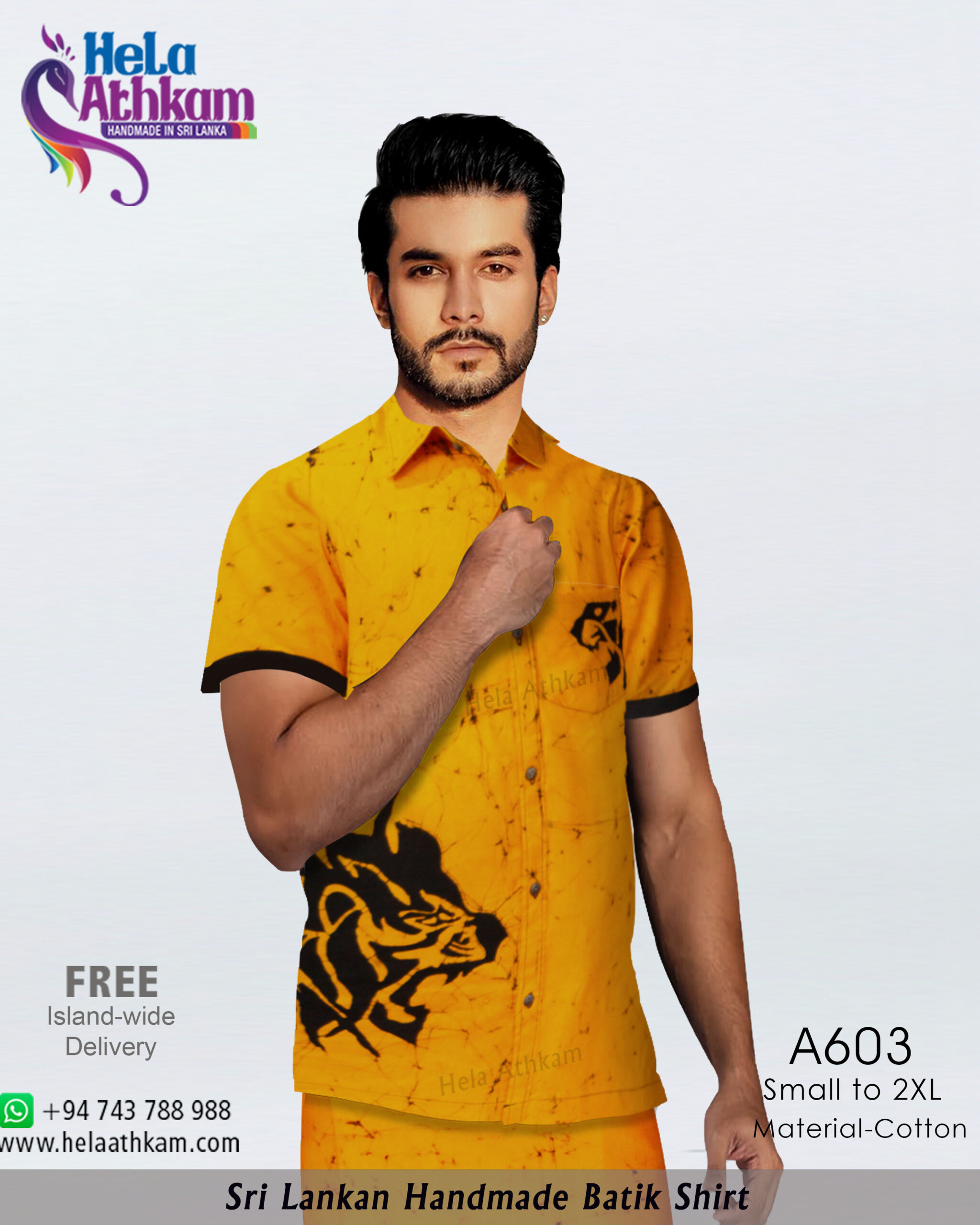 A603 web batik shirt handmade bathik
