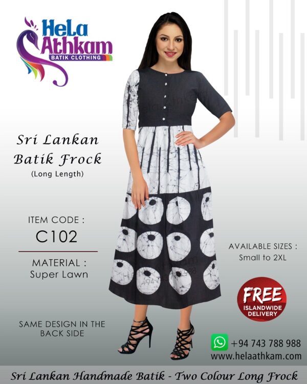 sri lankan batik frock handmade