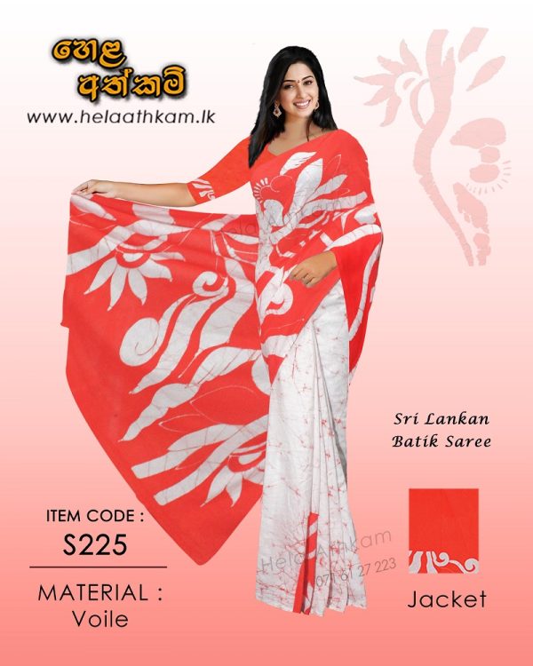 batik_saree_orange_white