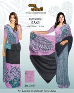 batik_saree_gree_pink_black