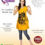 sri lankan batik ladies top handmade
