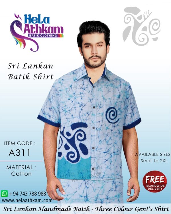 sri lankan batik shirt handmade