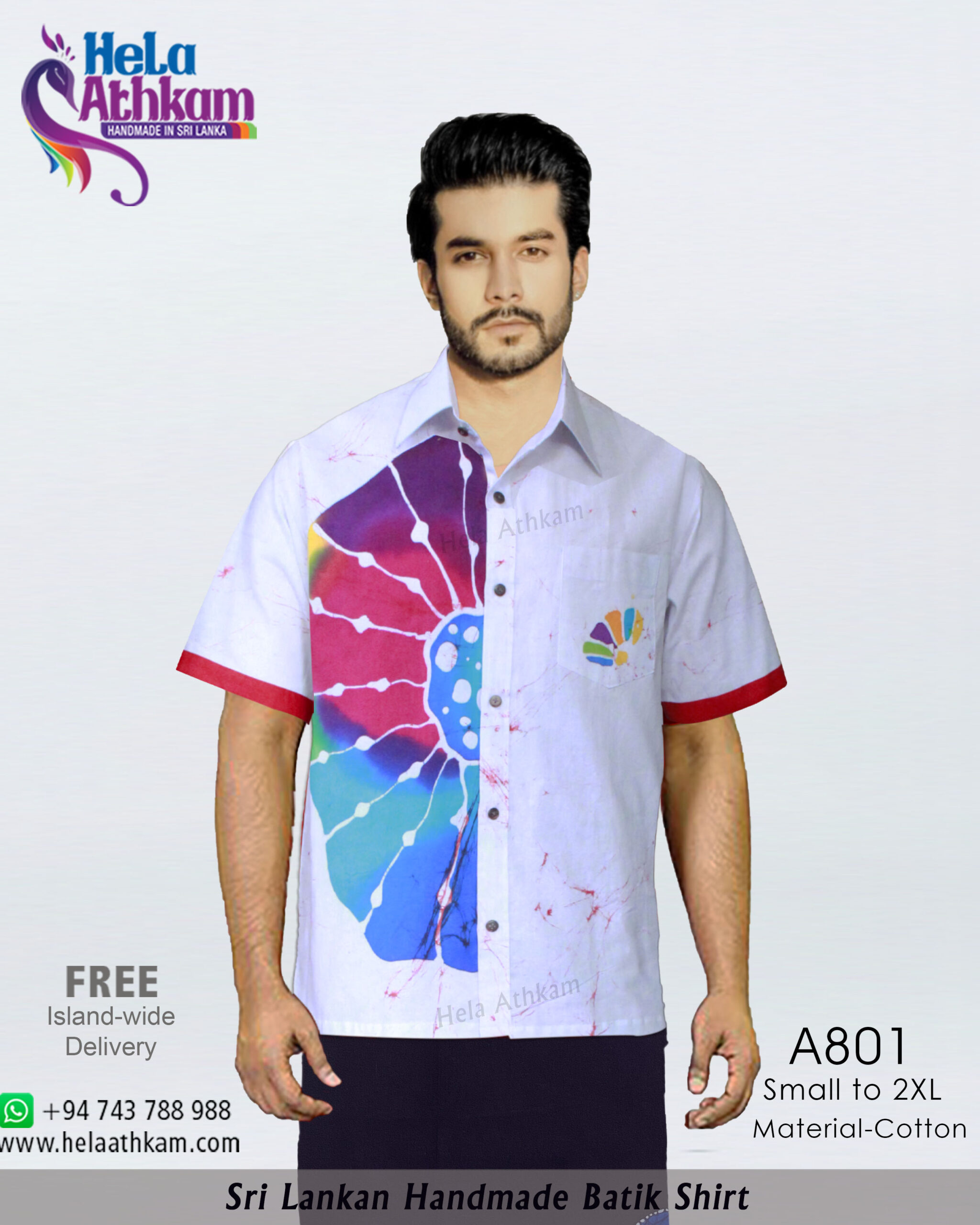 A801 web batik shirt handmade bathik