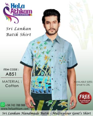 sri lankan batik shirt handmade