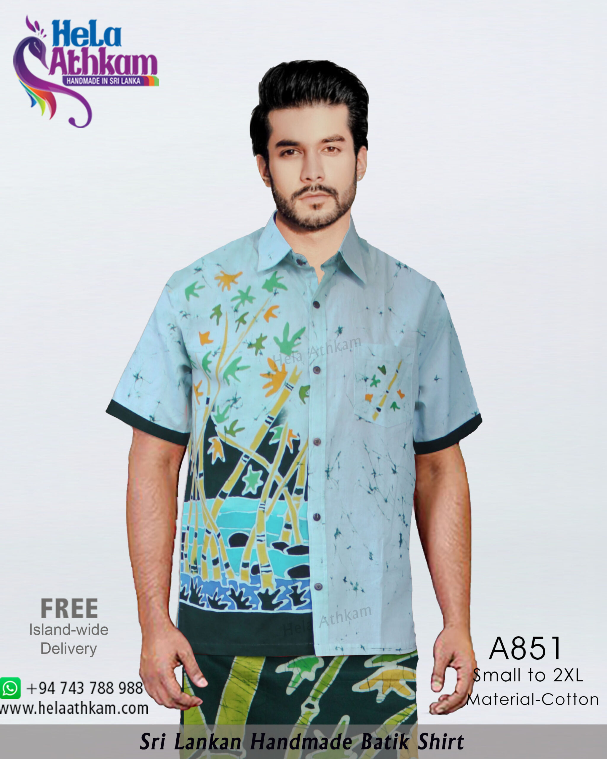 A851 web batik shirt handmade bathik
