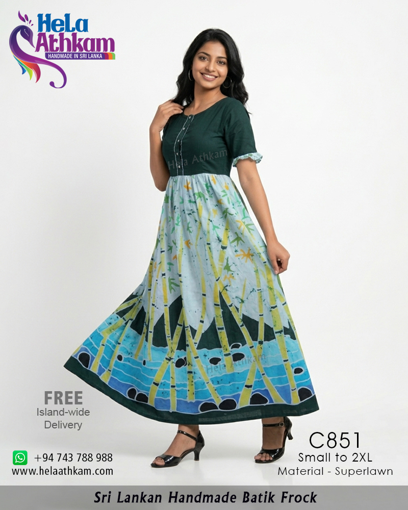 Hela Athkam Handmade Batik Frock – C224 batik frock handmade bathik