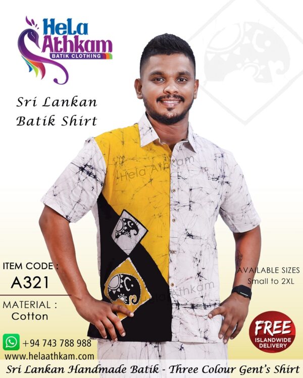 sri lankan batik shirt handmade