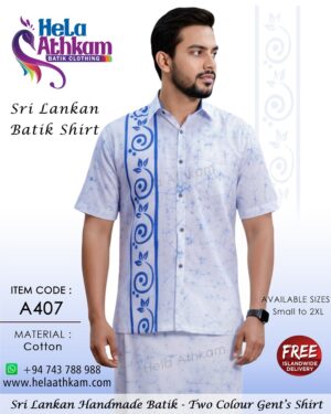 batik shirt handmade sri lanka gents