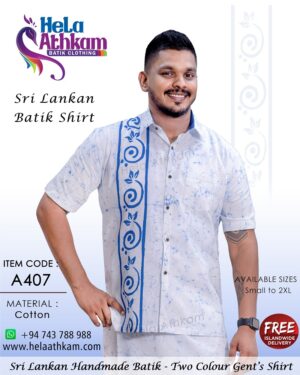 sri lankan batik shirt handmade